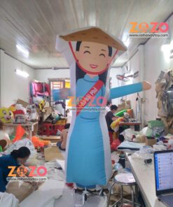 Rối hơi cô gái áo dài