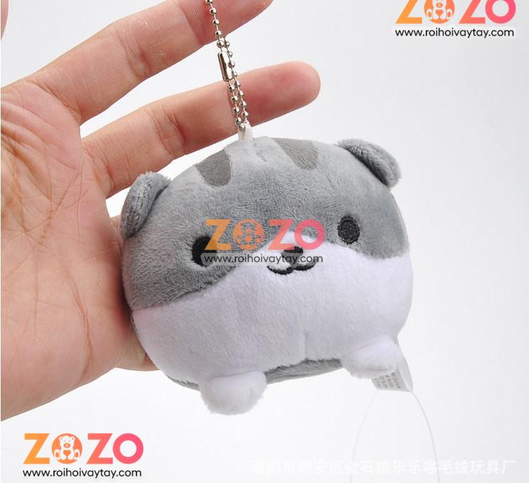 HCM]Móc khóa gấu bông mèo Neko Atsume cao 8 cm (màu xám) | Lazada.vn