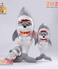 Gấu bông chó husky cosplay cá mập
