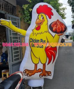 Rối hơi hình con gà cho quán ăn nhà hàng