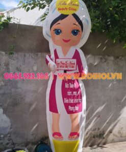 Rối hơi hình cô gái cho cơ sở làm đẹp