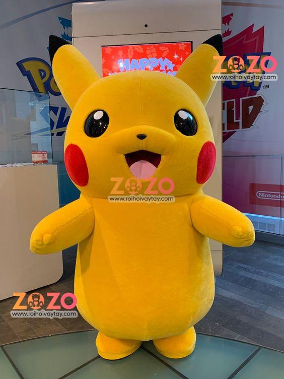 Mascot pikachu pokemon - Rối hơi vẫy tay