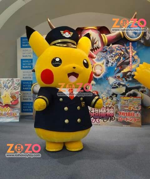 Mascot pikachu pokemon - Rối hơi vẫy tay