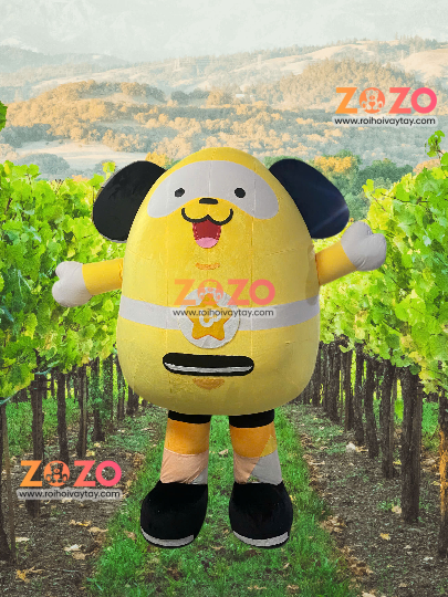 Mascot chó vàng Urbox Trading