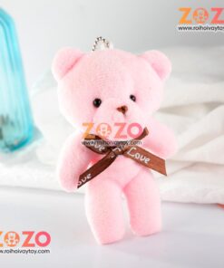 Móc khóa gấu bông mini dễ thương nhiều màu