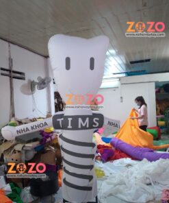 Rối hơi phòng khám nha khoa hình cái răng