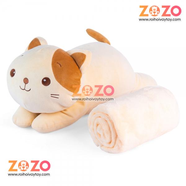 Thú bông mèo kem 3 Thú bông mèo kem