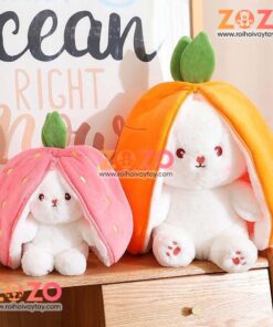 Gấu Bông Thỏ Dâu Tây 12 Gấu Bông Thỏ Tai Dài To Úp Quả Dâu Tây Ôm Ngủ Túi Trong Củ Cà Rốt Bunny Baby Cute Mini Nhỏ Xinh Dễ Thương Giá Rẻ Cho Bé | Shopee Việt